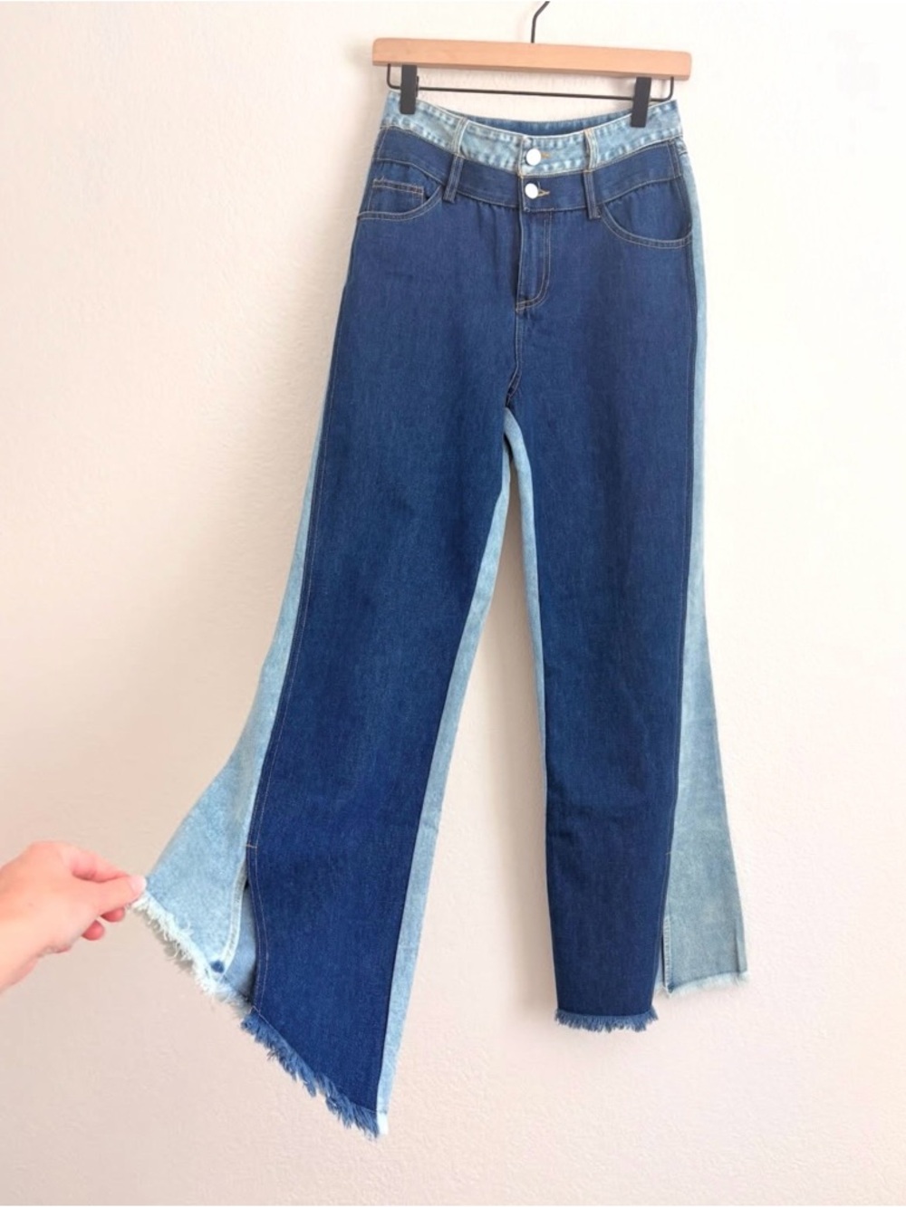 Marigold Shadows Two-Tone Jeans